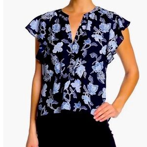 Joie Crisbell blue floral blouse
